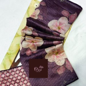 Soft jari Chanderi Cotton Saree.