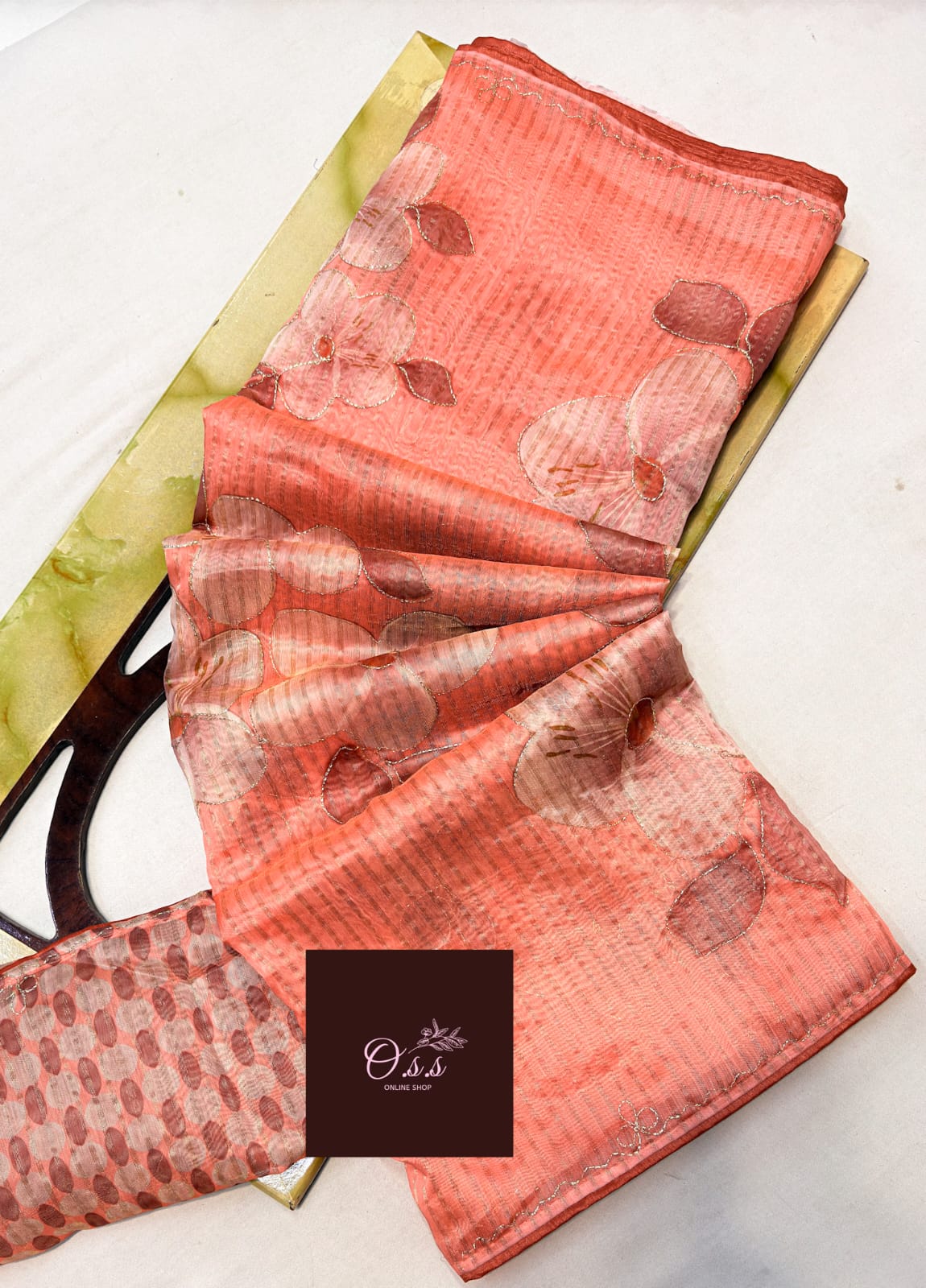 Soft jari Chanderi Cotton Saree. - Image 5