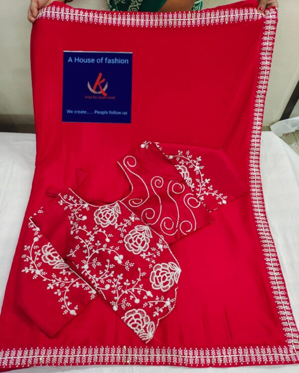 sequence embroidery work border in full saree