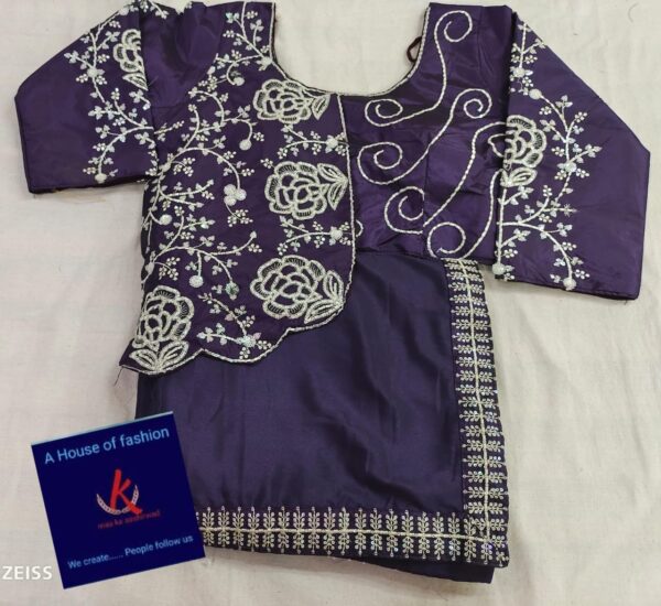 sequence embroidery work border in full saree - Image 7