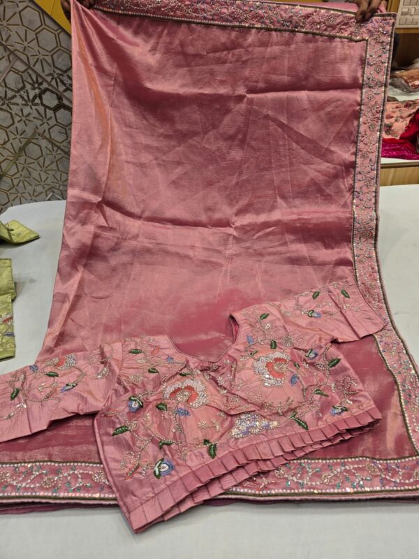 pure munga silk ,H.O Silk , Chinon silk Banarasi weaving and all fancy fabric  - Image 8