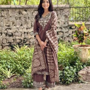 HANDLOOM COTTON KURTI WITH EMBROIDERY WORK