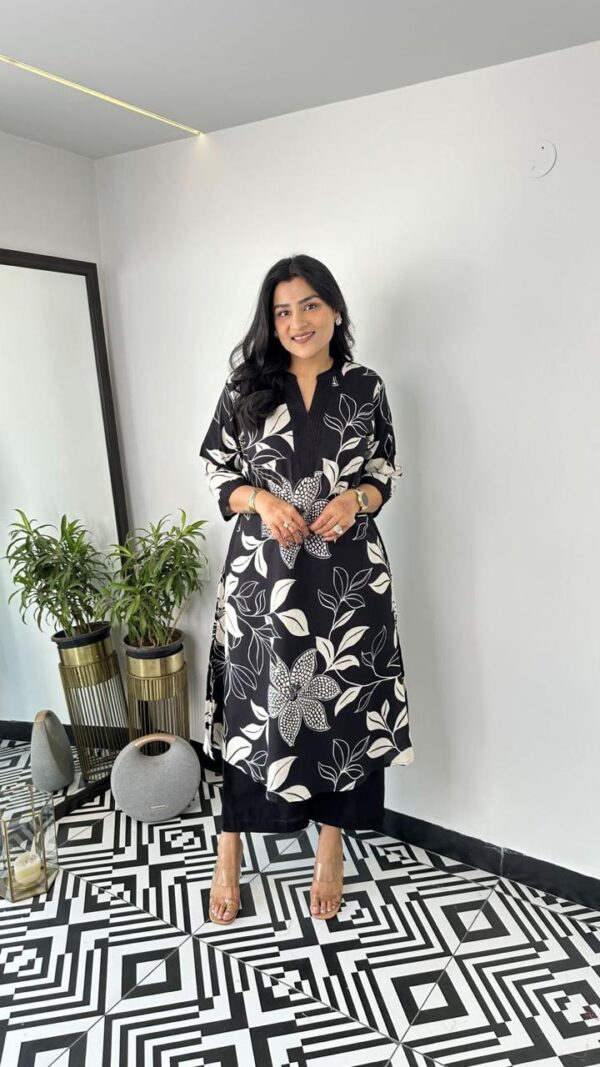 Pure Cotton Kurta Pant plazo - Image 2