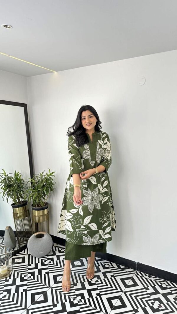 Pure Cotton Kurta Pant plazo - Image 4
