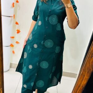 Premium Floral Fine cotton kurti Palazza set