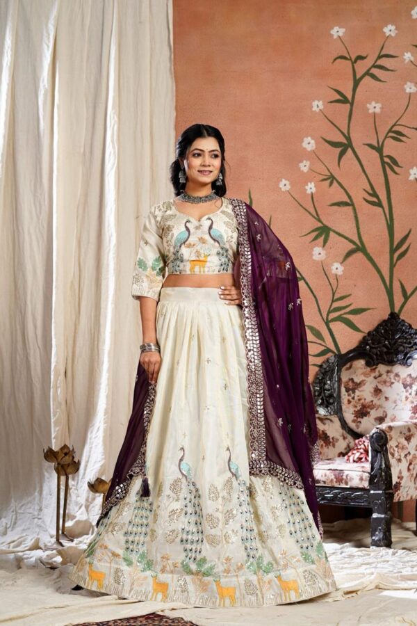 Lehenga Embroidery Thread & Sequance work - Image 2