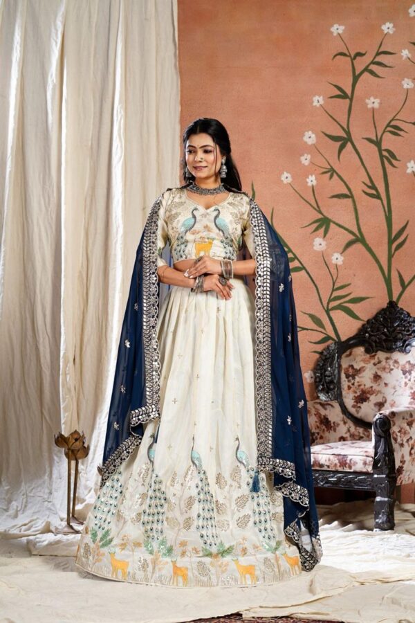 Lehenga Embroidery Thread & Sequance work - Image 3