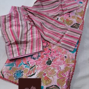 Heavy Silky Cinon crep Saree