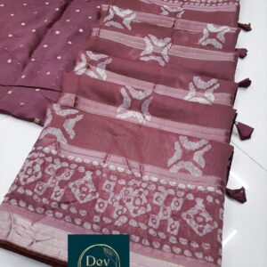 Beautiful Finishing in Traditional Mom Block print in all over saree