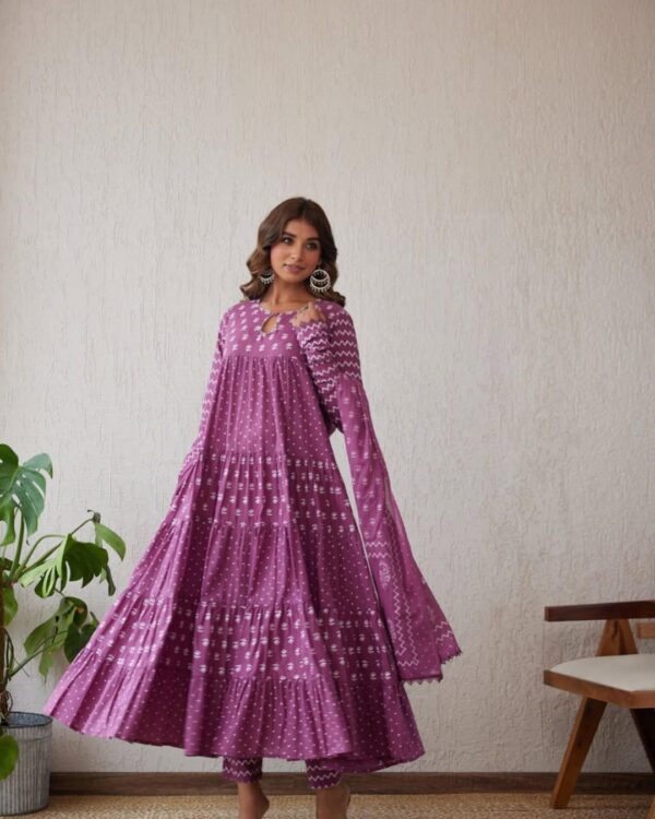 Full heavy discharge print Indigo Blue colour - Image 2